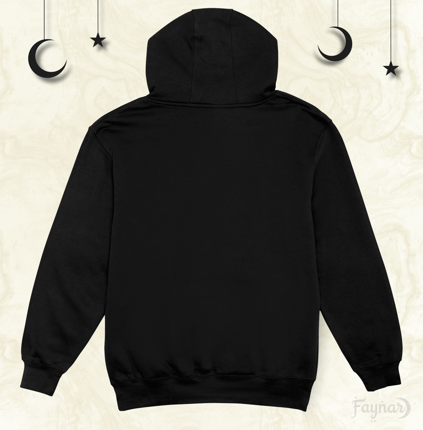 Faynar Unisex Hoodie – Black - Image 2