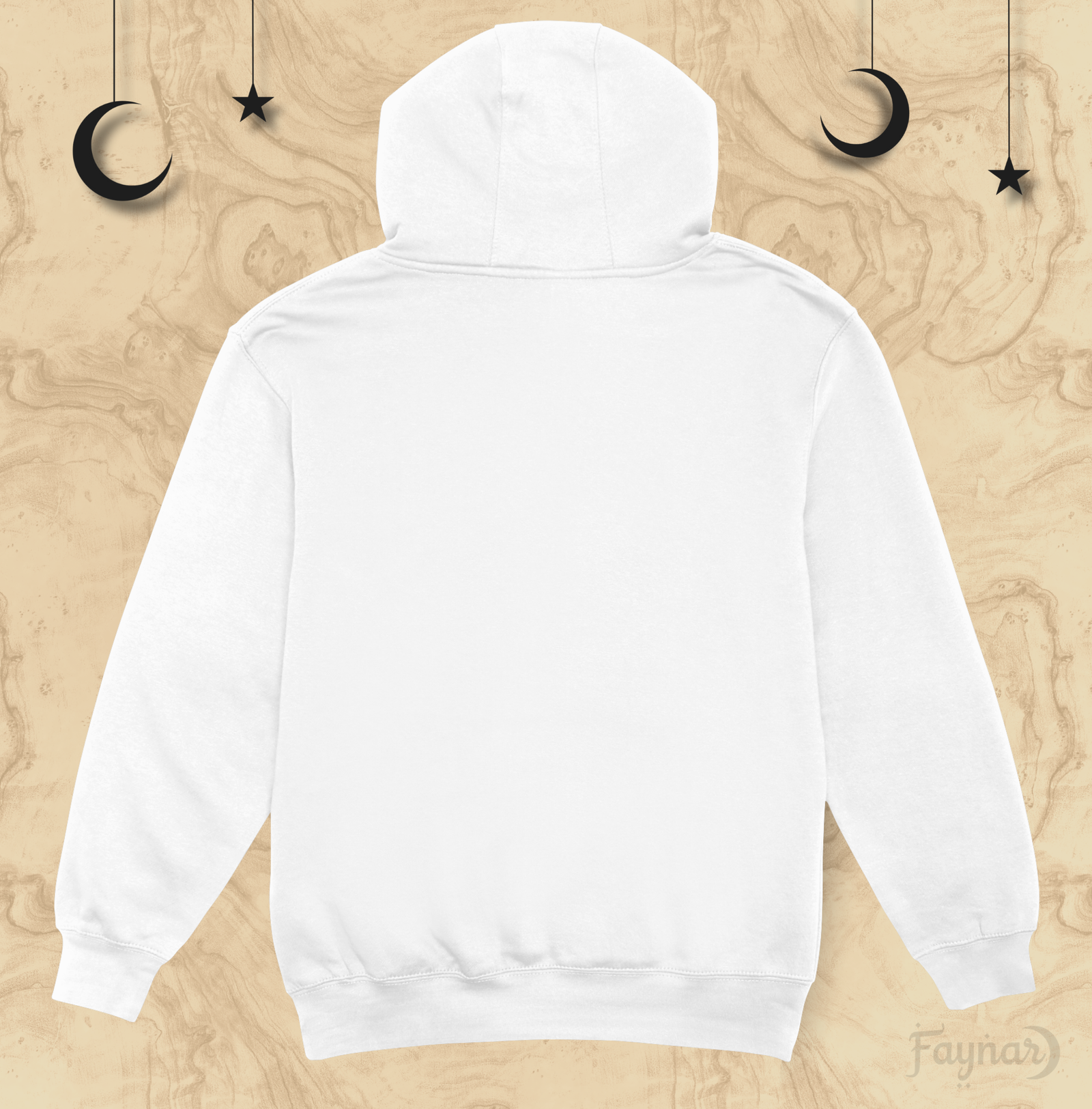 Faynar Unisex Hoodie – White - Image 2